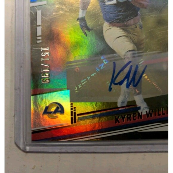 KYREN WILLIAMS RC AUTO /199 2022 Panini Prestige RED Xtra Points Rookie RAMS - Picture 2 of 5